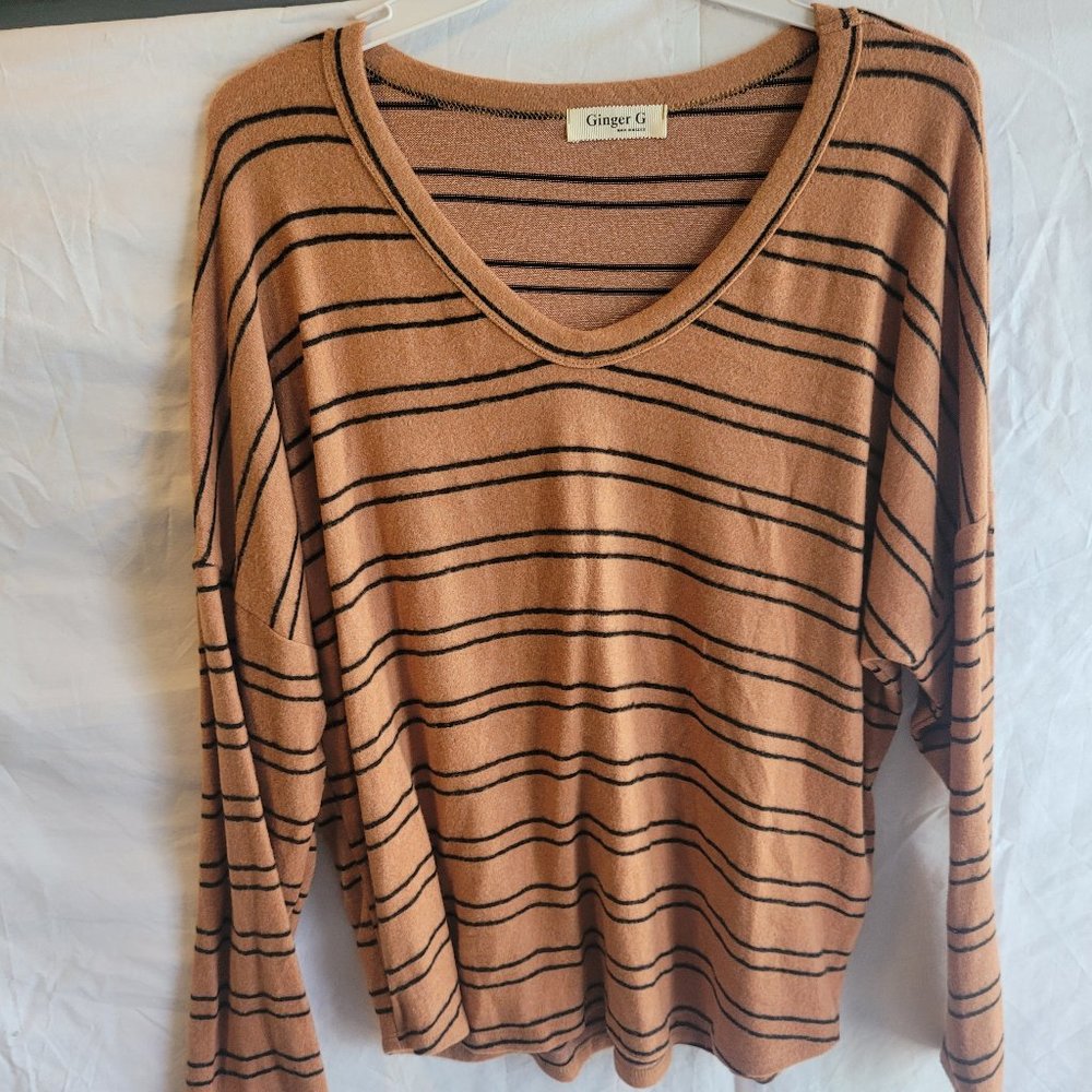 Ginger G Brown and Black Long Sleeve